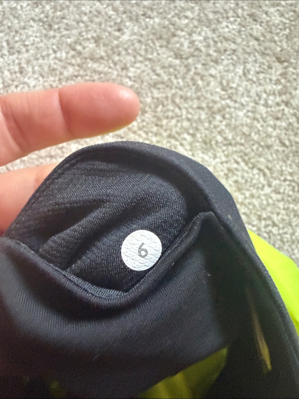 Lululemon Neon Yellow and Black Women's Athletic Shorts size 6 - Picture 5 of 5